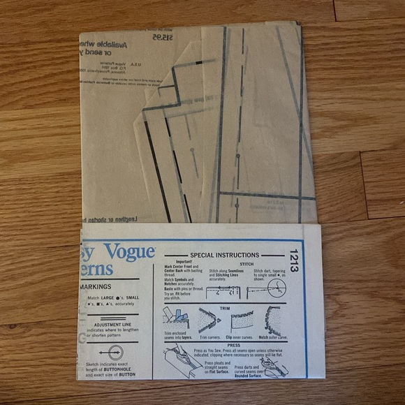 VTG ‘70s Vogue Carol Horn UNCUT Pattern - Picture 4 of 7